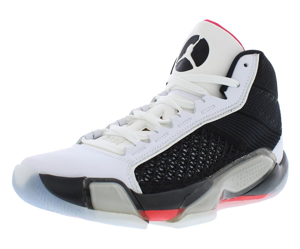 Nike Air Jordan XXXVIII Fundamental Basketball Shoes (DZ3356-106, White/Siren Red/Black) Size 13