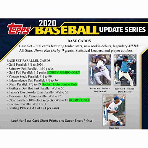 2020 Topps Update Baseball Hobby Box (24Packs/14 Cards 1 Silver Pack: 1 Auto or