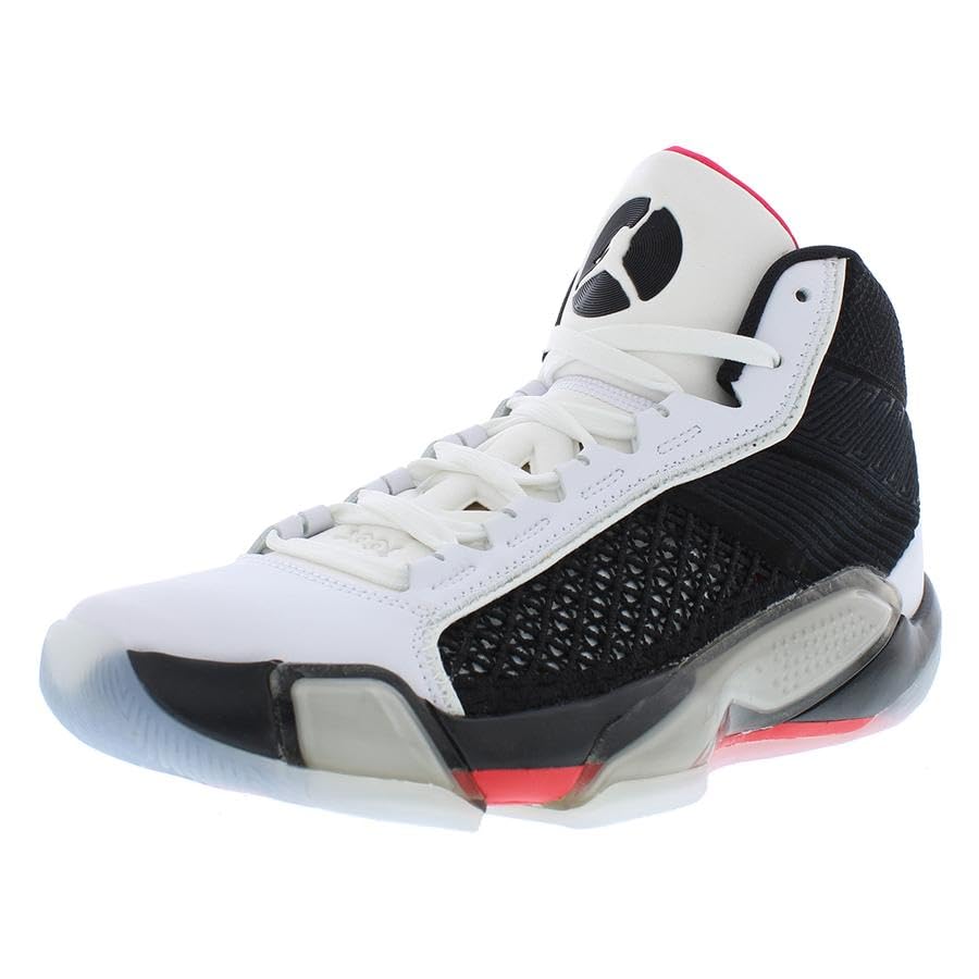 Nike Air Jordan XXXVIII Fundamental Basketball Shoes (DZ3356-106, White/Siren Red/Black) Size 13