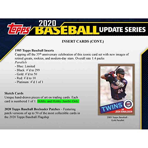 2020 Topps Update Baseball Hobby Box (24Packs/14 Cards 1 Silver Pack: 1 Auto or