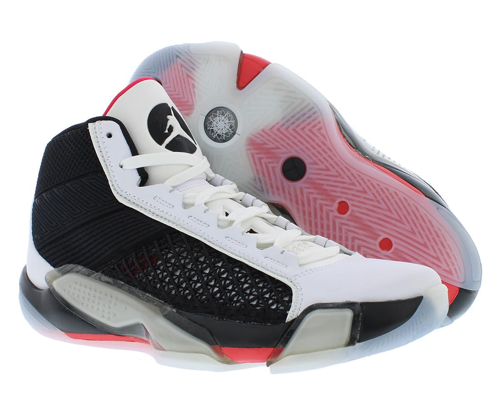 Nike Air Jordan XXXVIII Fundamental Basketball Shoes (DZ3356-106, White/Siren Red/Black) Size 13