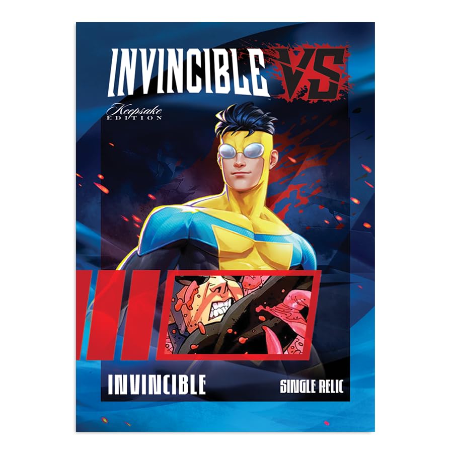 Invincible VS Keepsake Premiere Collectors Box Trading Cards | 8 Packs, 4 Per Pack, 1 Relic Per Box, 167-Card Checklist, Signagraph Autographs, Signapatch Chase