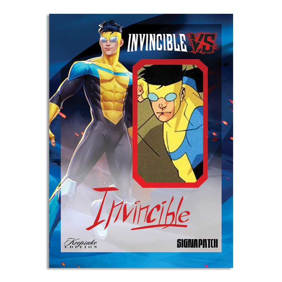 Invincible VS Keepsake Premiere Collectors Box Trading Cards | 8 Packs, 4 Per Pack, 1 Relic Per Box, 167-Card Checklist, Signagraph Autographs, Signapatch Chase