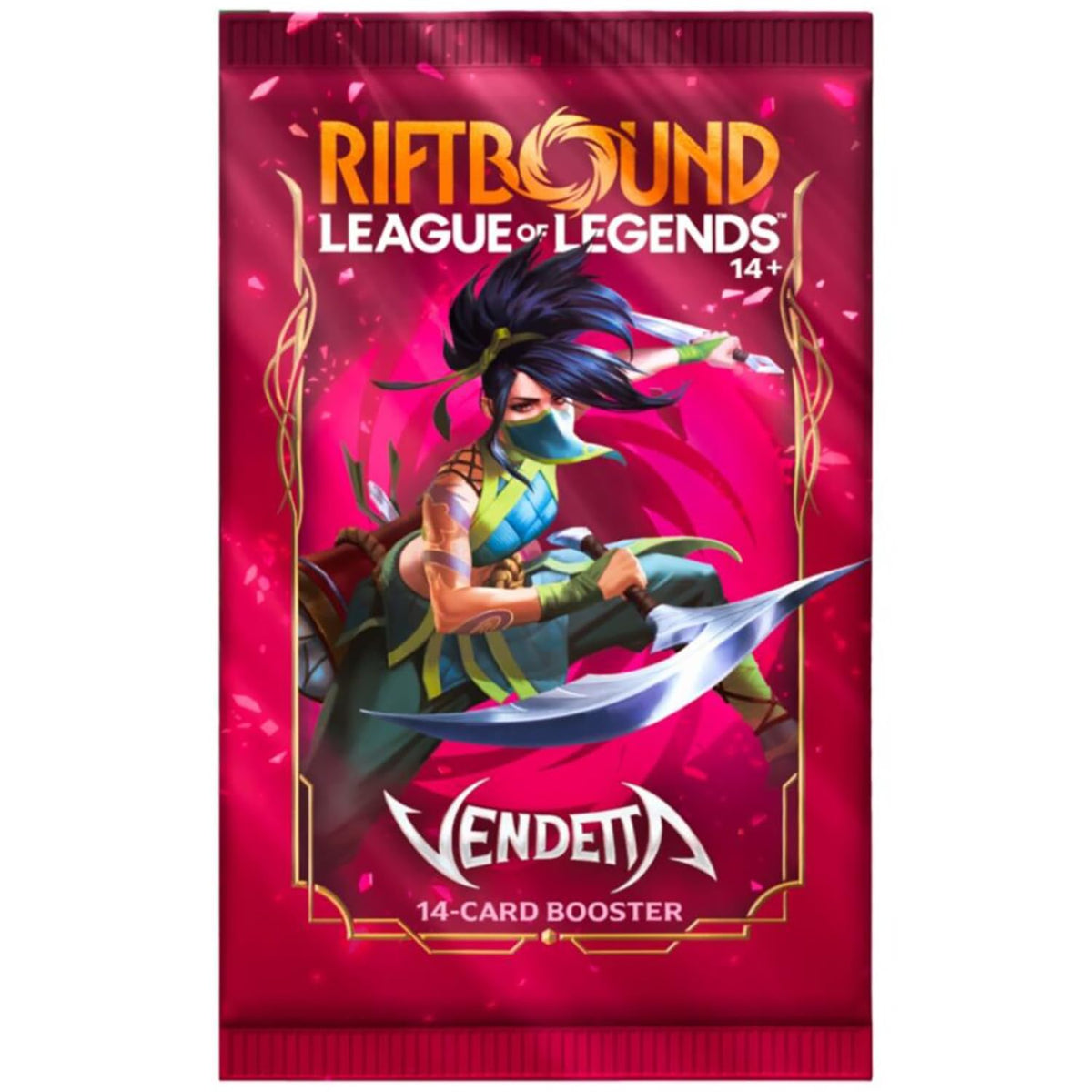 Riftbound: League of Legends TCG Vendetta - Booster Display - 24 Booster Packs (14 Cards Each), Deck-Building Trading Card Game, Randomly Assorted