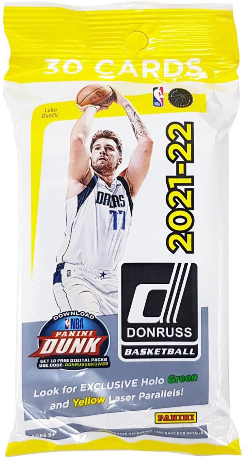 1 Pack 2021-22 Donruss NBA Basketball Cello Pack 30 Cards Per Pack