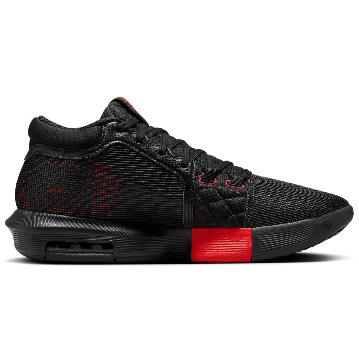 Lebron Witness 8 Basketball Shoes (FB2239-005, Black/University Red/White) Size 12