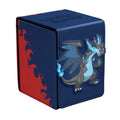 UltraPro Pokémon TCG Mega Charizard X Alcove Flip Deck Box – Holds 100 Double-Sleeved Standard Cards, Magnetic Closure