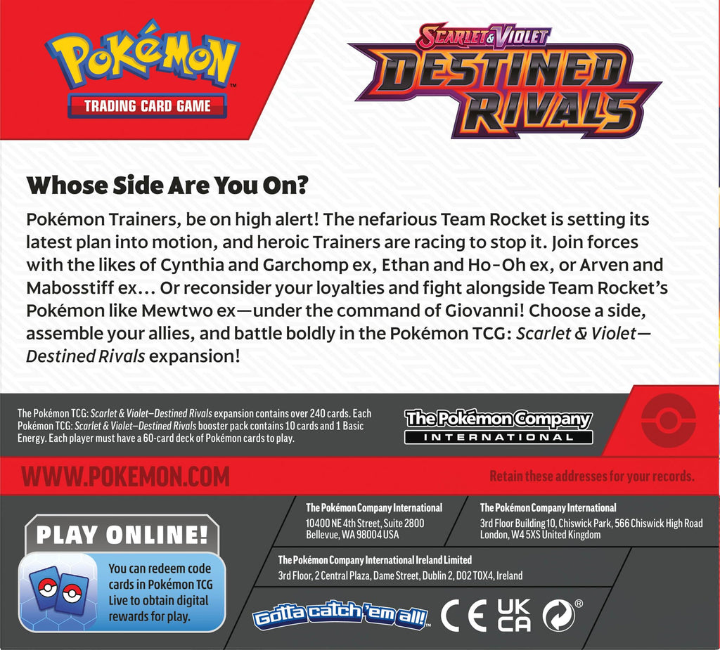 Pokemon TCG: Scarlet & Violet - Destined Rivals Booster Display Box - 36 Packs