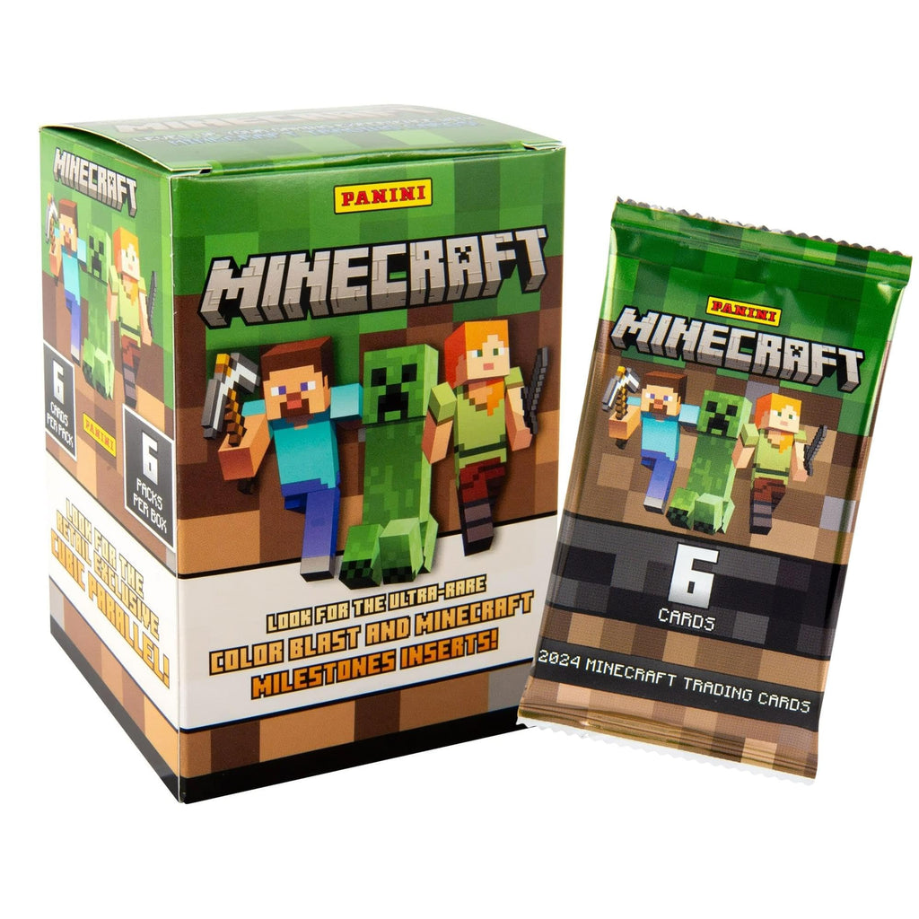Panini Minecraft Blaster Box – Official Trading Cards, 36 Cards per Box, Foil Parallels, Rare Inserts, Retail Exclusive