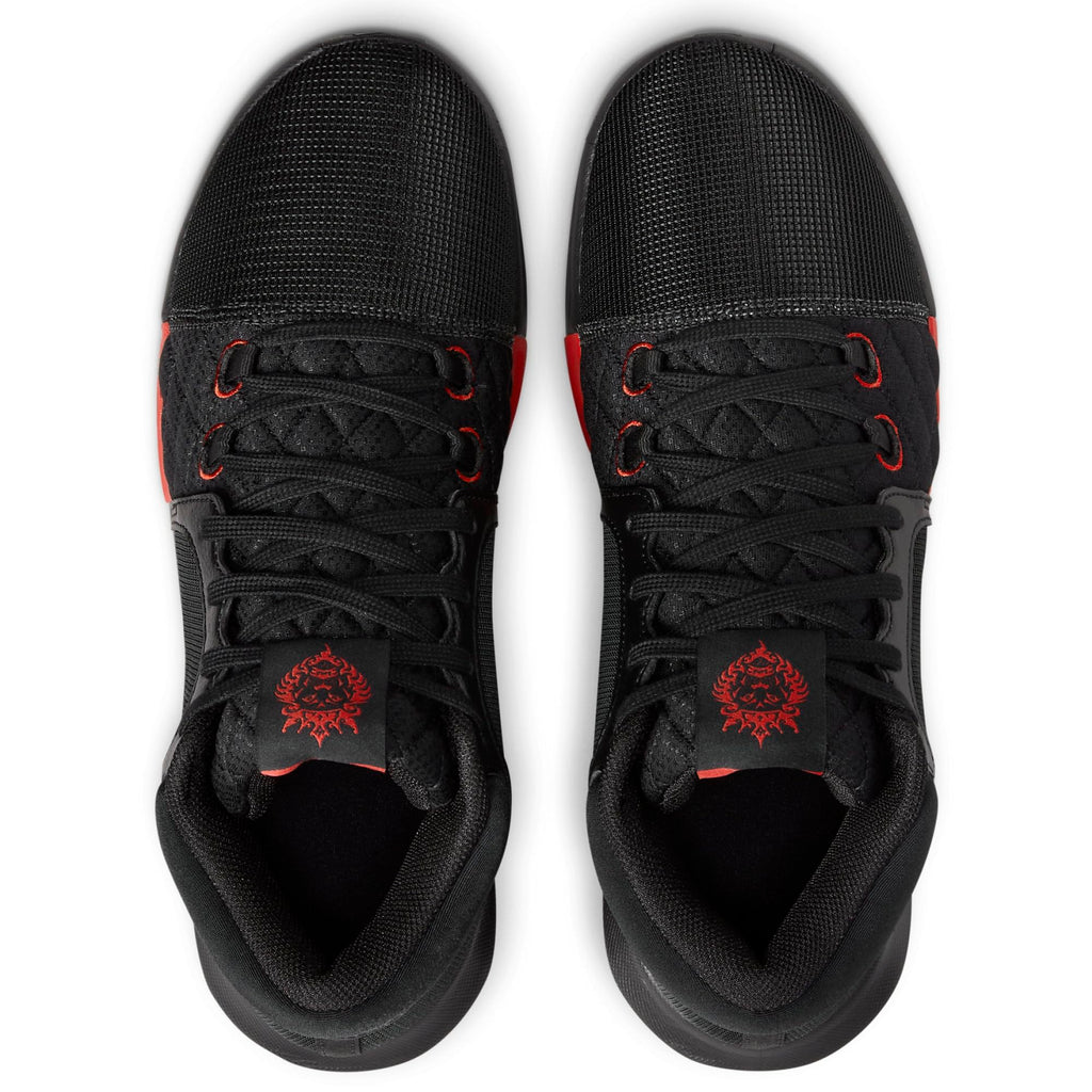 Nike Men's Lebron Witness VIII Basketball Shoes, Black Red 005, 10.5 US
