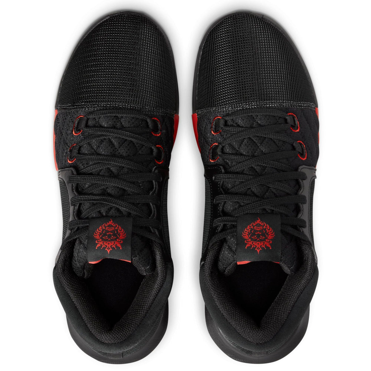 Nike Men's Lebron Witness VIII Basketball Shoes, Black Red 005, 10.5 US