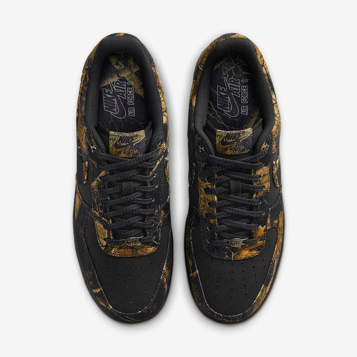 Air Force 1 '07 Realtree Men's Shoes (Off Noir/Multi-Color/Gum Yellow/Multi-Color) Size 12