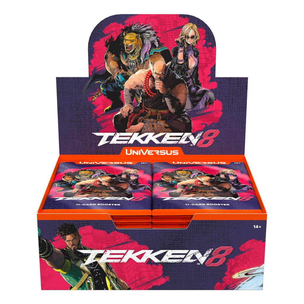UVS Games UniVersus Tekken 8 Booster Display – 24 Packs, 11 Cards Per Pack, English Collectible Trading Card Game