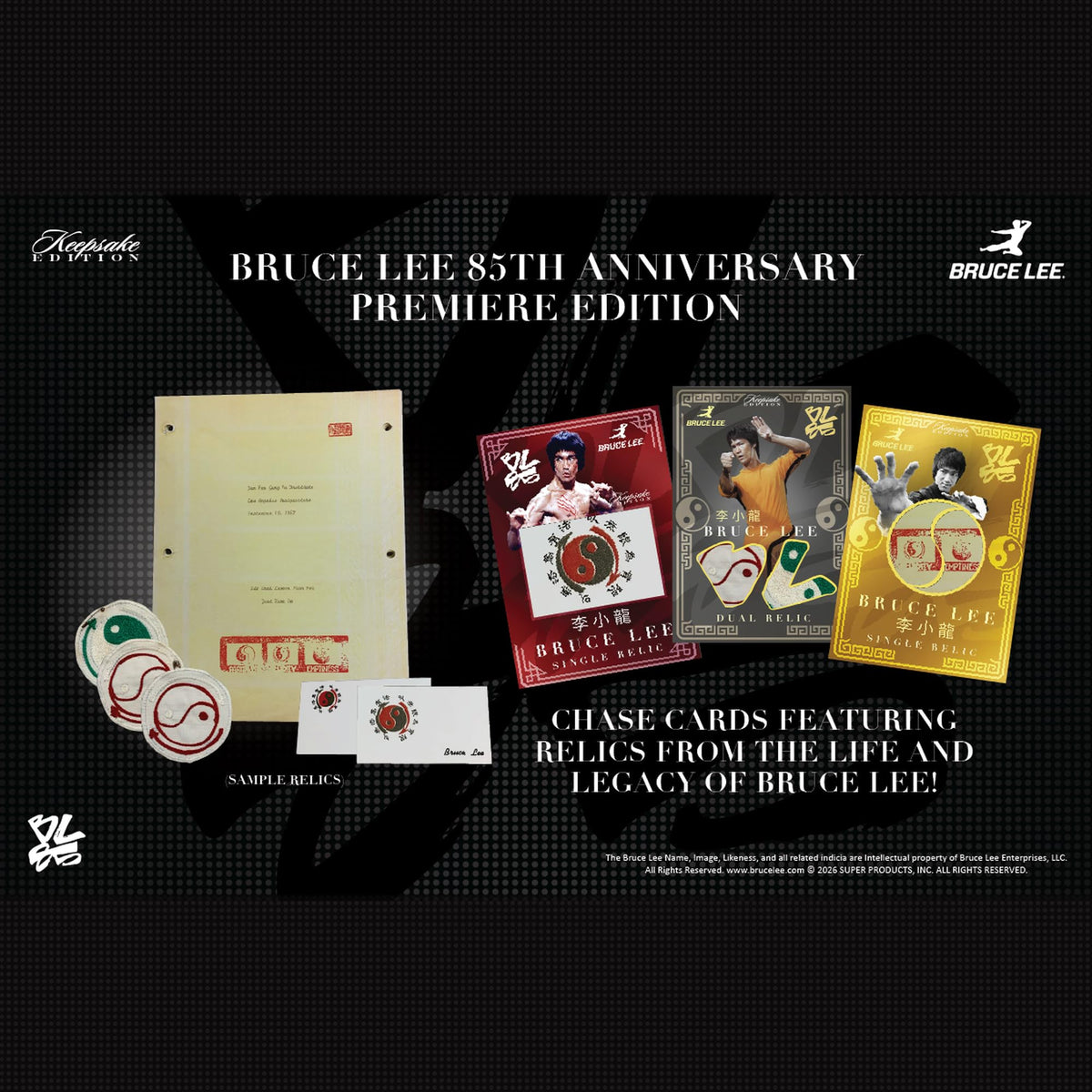 Bruce Lee 85th Anniversary Keepsake Premiere Hobby Box Trading Cards