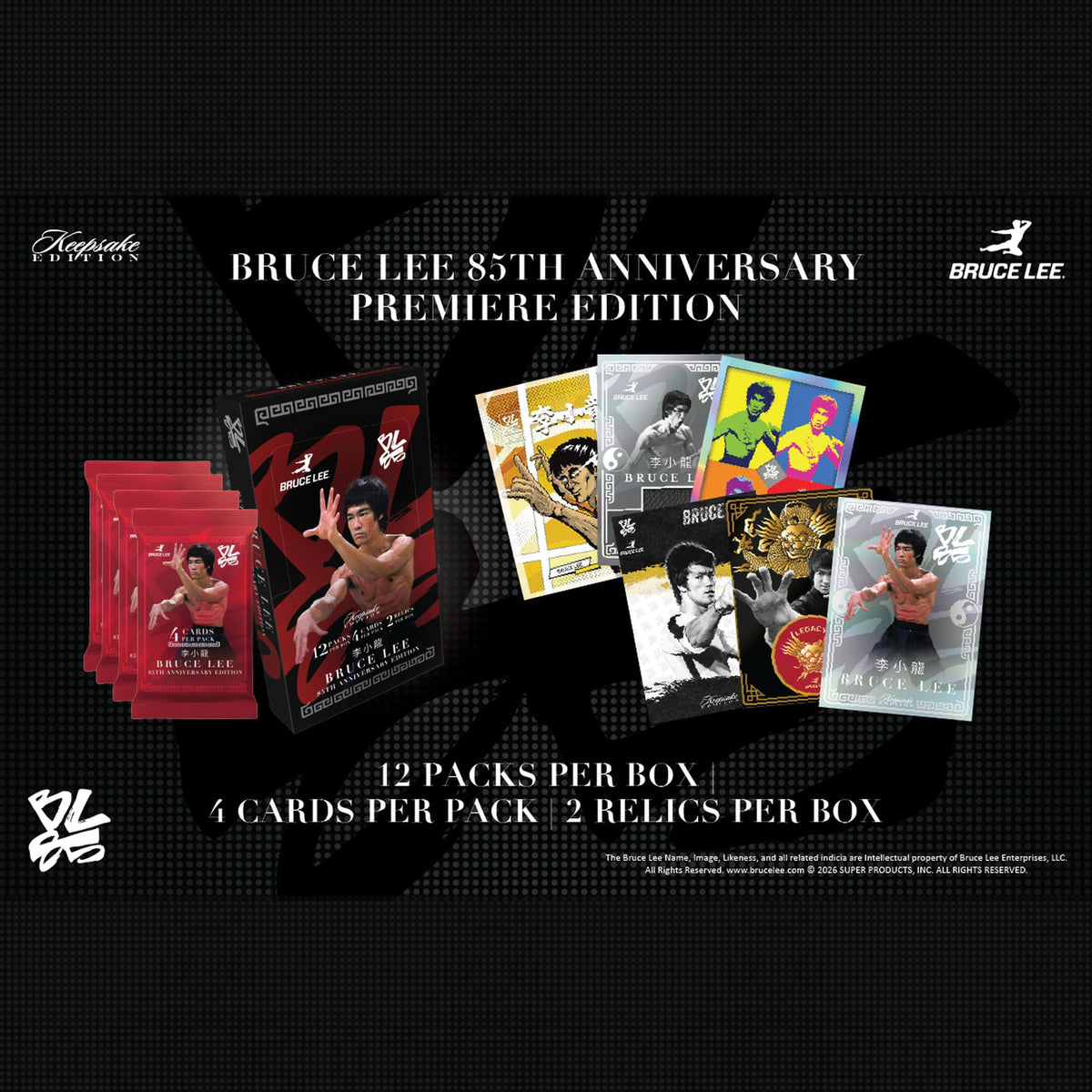 Bruce Lee 85th Anniversary Keepsake Premiere Hobby Box Trading Cards