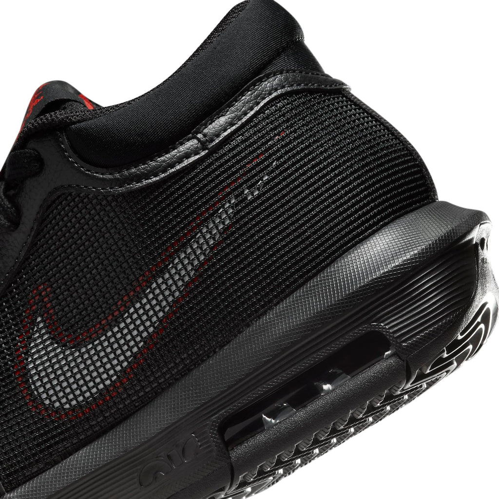 Nike Men's Lebron Witness VIII Basketball Shoes, Black Red 005, 10.5 US