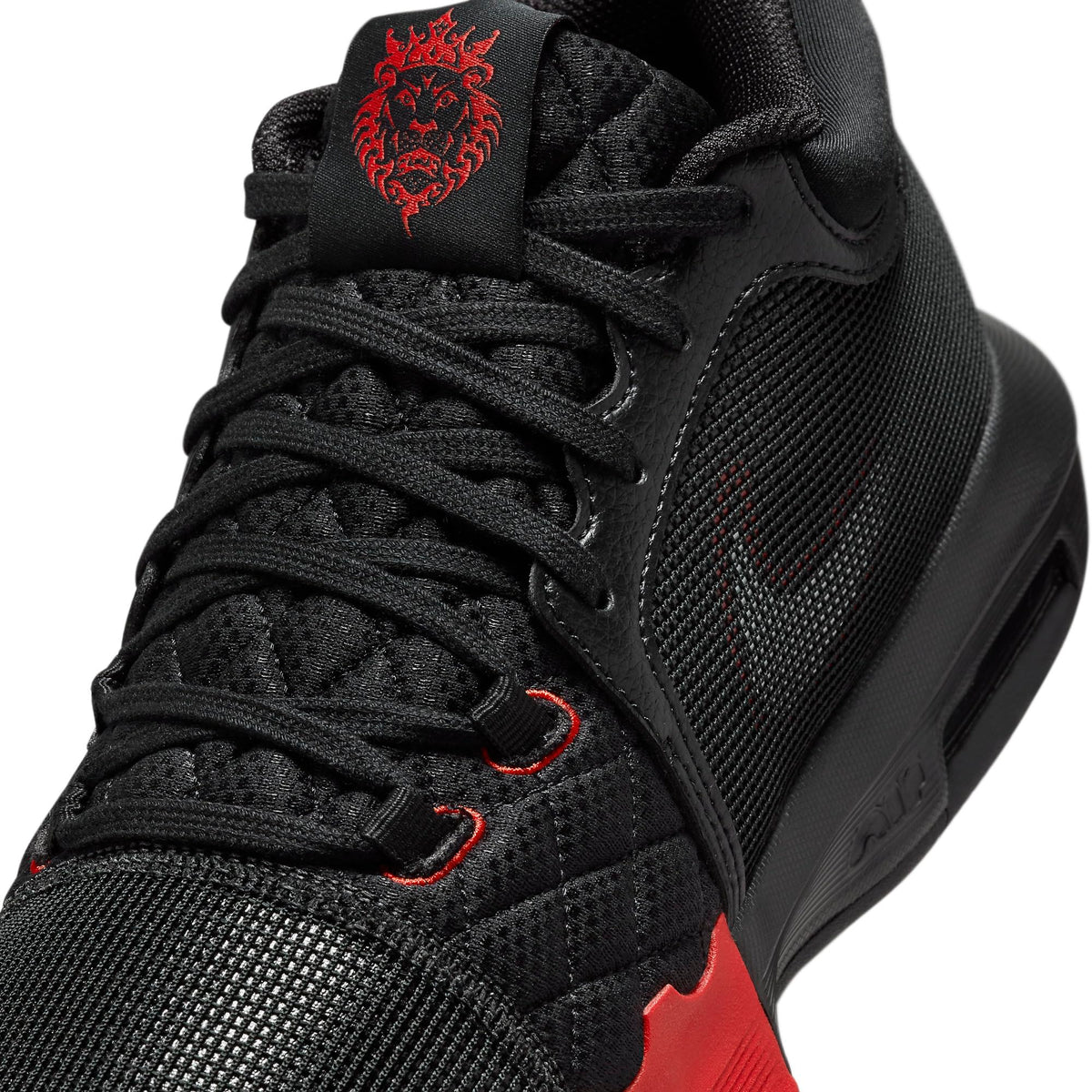 Nike Men's Lebron Witness VIII Basketball Shoes, Black Red 005, 10.5 US